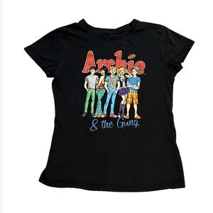Archie & Friends Comics Black Graphic Tee 100% Cotton